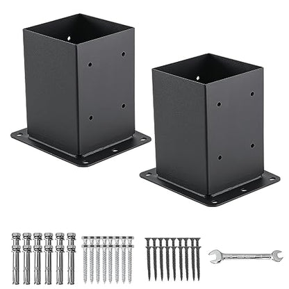 4"x 4" Post Base 2 Pcs|(Inner Size 3.6x3.6) Post Anchors| - size: 4"x 4", style: 2 Pcs