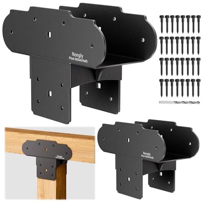 Post Anchor Connector Post Base Bracket for Supporting Wood Beams (2Pack, 6x6-6x8) - size: 6x6-6x8, style: 2Pack