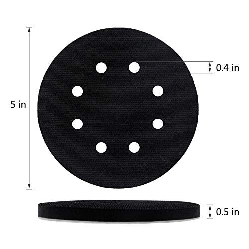 5 Pack 5 Inch 8 Holes Foam Sanding Pads for Orbital Sander - size: 5 inch