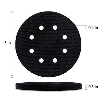 5 Pack 5 Inch 8 Holes Foam Sanding Pads for Orbital Sander - size: 5 inch