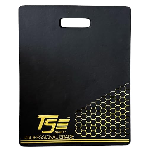 True Flex Protective Kneeling Pad, Premium Quality Neoprene Pad, Heavy Duty Stabilization, Easy to Carry Handle, Comfortable Ergonomic Design Kneeling Mat by TSE Safety,Black 14 inches x 18 inches