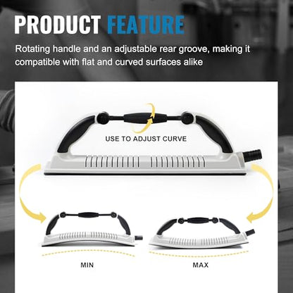 S SATC 2-3/4" x 15-3/4" Adjustable Radius Longboard Flexible Sanding Blocks with Hook & Loop Backing Include 10PCS 5 Girts Mesh Sandpapers for Sanding Auto Body Woodworking - style: Longboard Sanding Blocks with 10 PCS Sandpapers