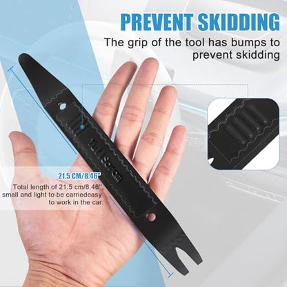 4140 Pry Tool,Pry Bar Trim Removal Tool,Pocket Pry Bar,Automotive Trim Removal Tool Kit,Aircraft Trim Removal Pry Tool,Interior and Exterior Trim Removal Kit for Planes (Dual-purpose tool black) - size: Dual-purpose tool black