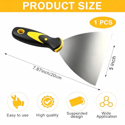 1pcs 5in Putty Knife Scraper Spackle Knife Tool for Repairing Drywall - size: 5 in