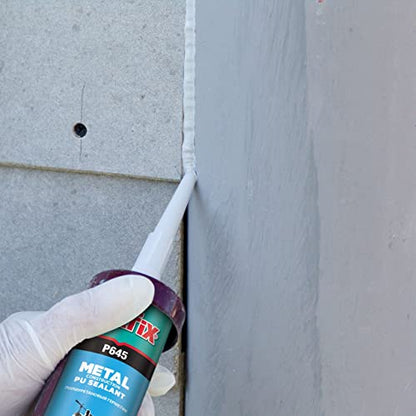 Akfix P645 Seam Sealer Automotive White (2x10.1 Oz.) - Urethane Autobody Seam Sealer Adhesive for Metal Joints, RV Roof Sealant, Sandable, Paintable, Fast Curing and Durable Bonding | White, 2 Pack - color: White, size: 2 Pack