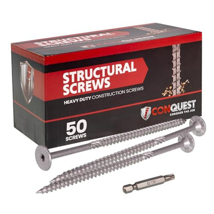 Conquest Structural Wood Screws 0.275" x 6" - size: 0.275" x 6"
