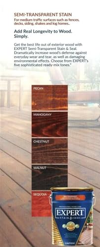 Expert Stain & Seal Semi-Transparent 5 Gallon Pail (Walnut) - color: Walnut