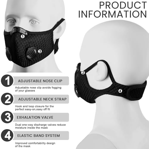 Threlaco 6 Pcs Dust Mask Reusable Respirator Mask - color: Mix Color