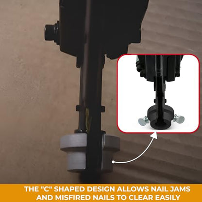 Big Foot Flush Drive Nail Gun Accessory - Prevents Overdriving, Easy Install, Adjustable Depth Control, Compatible with Select SUPCO, Hitachi, Porter Cable Framing Nailers (ACC-FD)