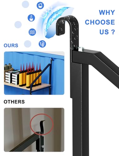 sogiv 4 Pack 3-Tier Shipping Container Shelving Bracket with 64"(H) X 19"(D), Heavy-Duty Powder-Coated Steel Cargo Shelves, Shipping Cargo Shelves Universal for Heavy Duty Trailer Containers - size: 4 PCS