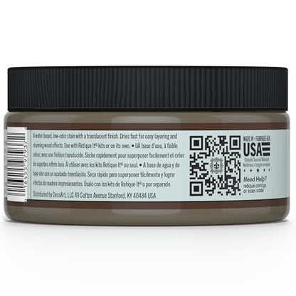 Retique It Water-Based Gel Stains (8oz, Black Walnut) - color: 30 Black Walnut, size: 8 Ounce Stain