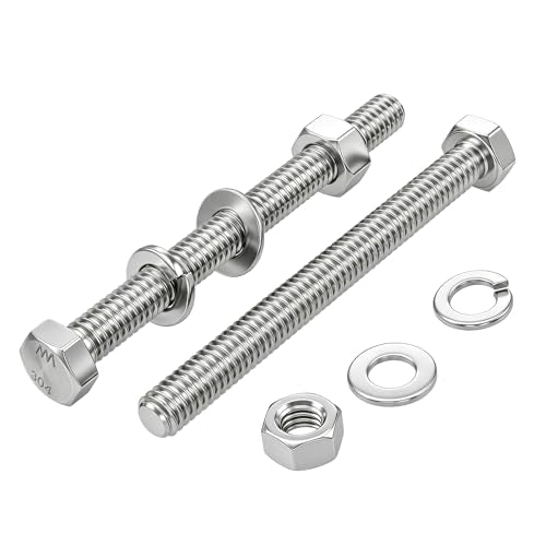 15 Sets 1/4-20x4 Bolt and Nut Set, Flat & Lock Washers Included,60PCS - size: 1/4-20x4" 15sets
