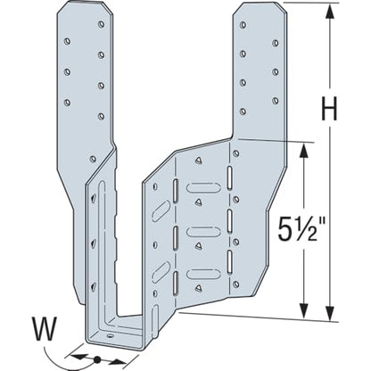 Simpson Strong-Tie THASL29 THASL Galvanized Adjustable Truss Hanger for 2x9, Skewed Left - size: 1 Each