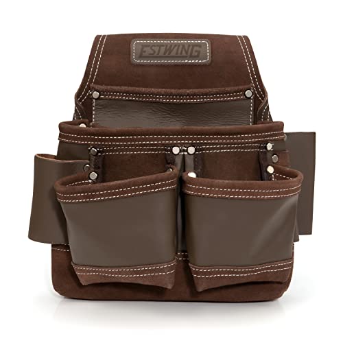 Estwing 9-Pocket Full Leather Framer's Pouch Brown - style: 9-Pocket Full Leather