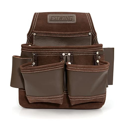 Estwing 9-Pocket Full Leather Framer's Pouch Brown - style: 9-Pocket Full Leather
