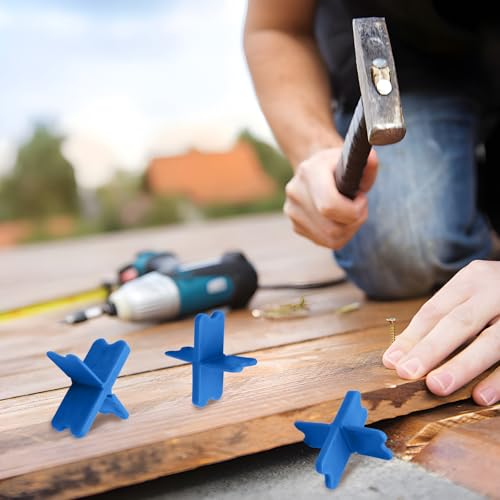 4 Pcs Deck Spacer Blue for Pressure Treated Composite Decking - color: Blue, size: 4
