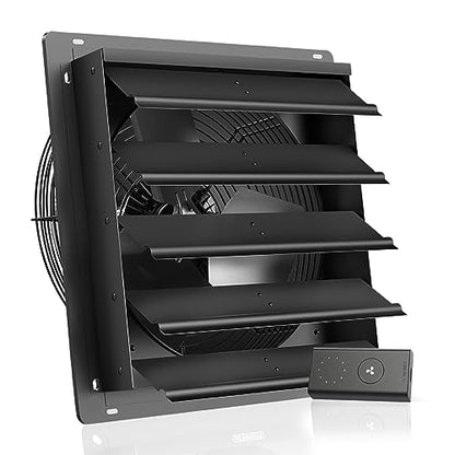 AC Infinity AIRLIFT S20, Shutter Exhaust Fan 20" with 10-Speed Controller - size: 20-Inch, Speed Controller