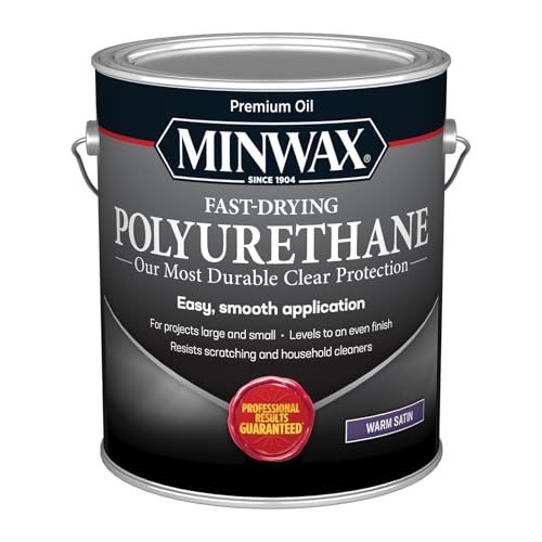 Minwax Fast Drying Polyurethane Protective Wood Finish, Clear Satin, 1 Gallon - size: Gallon