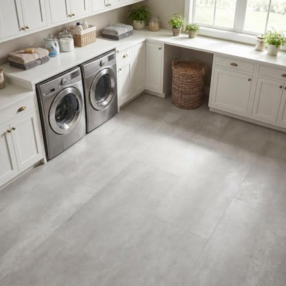 Click Lock Waterproof Luxury Vinyl Flooring 5MM Stone Look 12" W × 24" L Super Scratched Pet Friendly 14 Pack - 28.04 Sqft Cement Rock