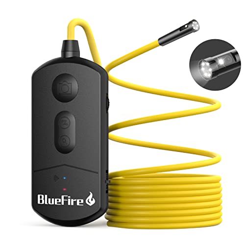 BlueFire 11.5FT Dual Lens Wireless Endoscope Camera, 1080P 8mm Borescope