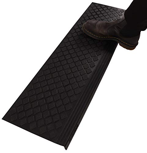 FINEHOUS Rubber Stair Treads Non-Slip Outdoor 35”x10” (5-Pack) – Anti-Slip Step Mat with Nosing - size: 35" X 10"