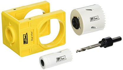 IVY Classic 27001 Bi-Metal Lock Installation Kit With Guide Template for Steel And Wood Doors, Carded