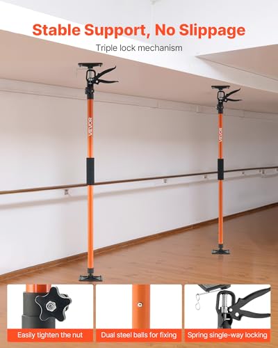 VEVOR Cabinet Jack Support Pole, 8-Pack, 45.7-114.2 Inch 3rd Hand System - style: 8 PCS