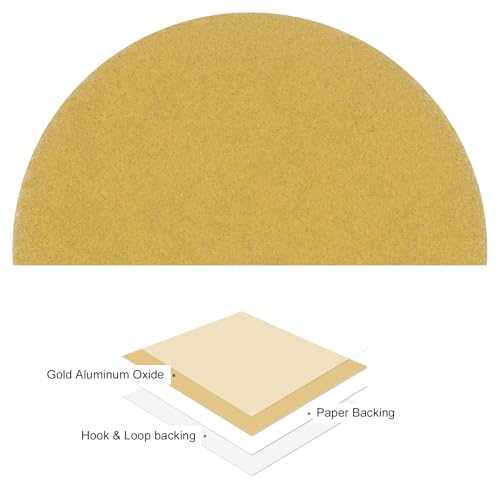 50pcs No Hole Sanding Discs- [ 3 Inch 220 Grit ] Round Hook and Loop Grip Sanding Pads Sheet Sandpaper for Automotive Woodworking Metal Polishing Use| Gold, Aluminum Oxide - size: 220 grit