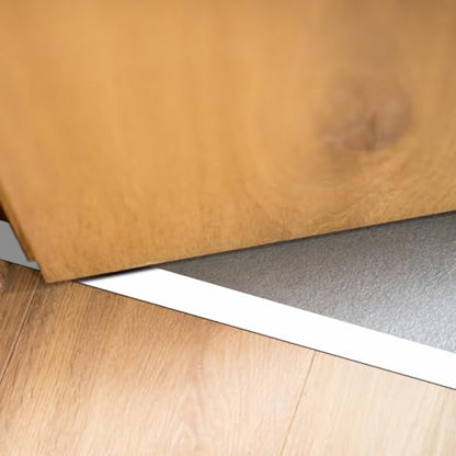 8Ft X 3in Wide Floor Transition Strip, White Self Adhesive Vinyl Threshold Strip for Floor Gaps - color: White