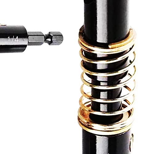 Door Hinge Drill Bit, Self-Centering Hinge Drill Bit Set 2pcs, 1/4 Inch Hex Shank Center Drill Bit Set for Woodworking DIY Project-5mm, 1/4”;