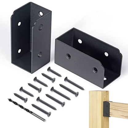 Deck Railing Connectors for 2"x4" (Actual 1.5"x3.5") Railing Wood Post (Parallel, 8pcs) - size: Parallel