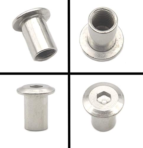 cSeao 20pcs M8 x 18mm 1.25mm Pitch Rivet Hex Socket Cap Insert Nut Barrel Nut
