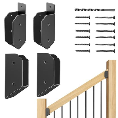 Deck Railing 30° Stair Connectors for 2"x4" (Actual 1.5"x3.5"),4 Pack - size: Angle 30°