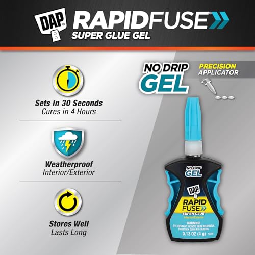 DAP RapidFuse Gel Adhesive Control Applicator, 0.13 Oz (7079800179), Clear