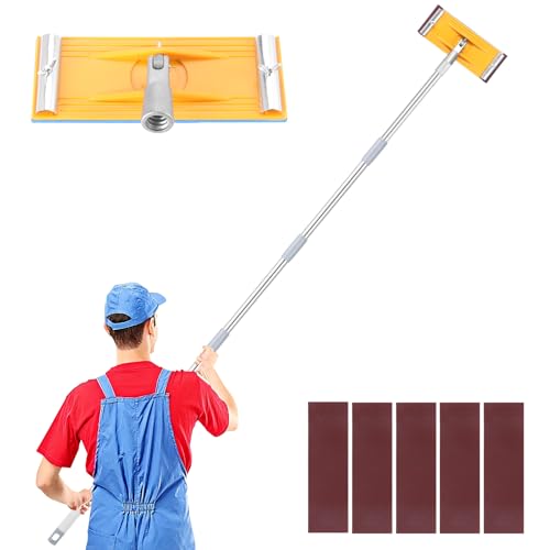Pole Sander For Drywall, 70"Adjustable Stainless steel Drywall Pole Sander