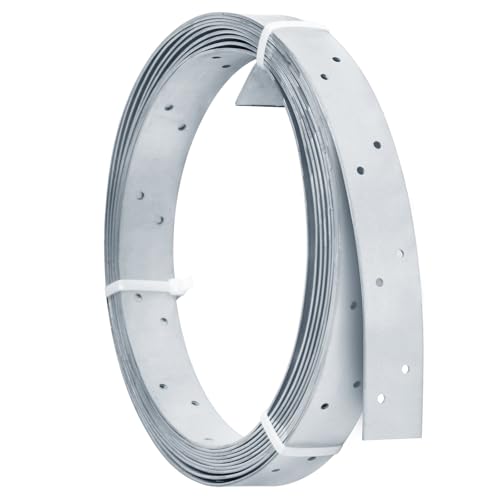 19.6' Metal Perforated Strap with Hole, 1-1/4" Width Coiled Strapping