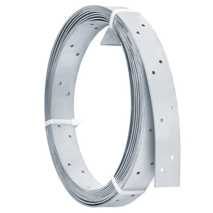 19.6' Metal Perforated Strap with Hole, 1-1/4" Width Coiled Strapping