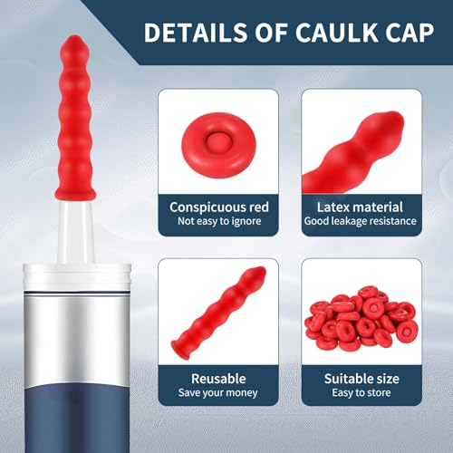 Zonon 35 Pcs Caulk Caps Caulk Saver Finishing Tool Tube Covers