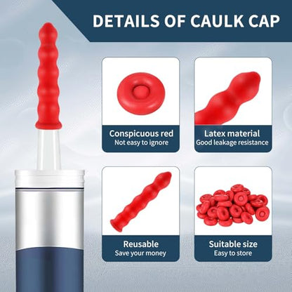 Zonon 35 Pcs Caulk Caps Caulk Saver Finishing Tool Tube Covers