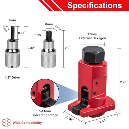 Clatoon Strut Spreader Tool 5-11 mm, Strut Knuckle Tool for Most Vehicles