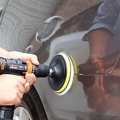 IPELY 7 Pcs 3 Inch Wool Polisher Buffing Wheel Small Buffing Pads for Drill Buffer Attachment with M10 Drill Adapter - size: 7 Pcs 3 Inch