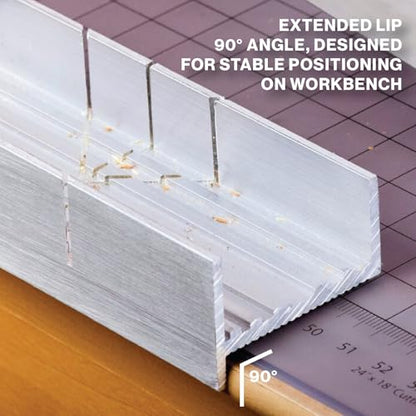Excel Blades 6-Inch Aluminum & Steel Mitre Box, 2 Cutting Angles - style: Mitre Box