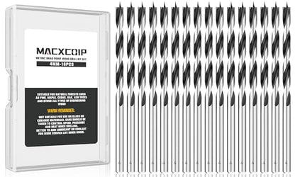 16Pcs 4MM Metric Brad Point Wood Drill Bit Set - size: 0.157" - 16pcs