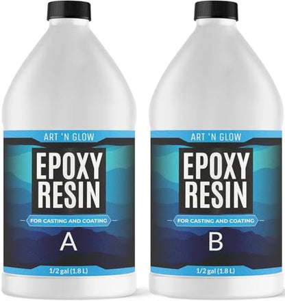Crystal Clear Epoxy Resin 1 Gallon - Food Safe, UV Resistant, Bubble Free - size: 1 Gallon