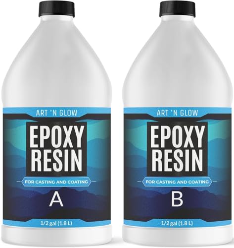 Crystal Clear Epoxy Resin 1 Gallon - Food Safe, UV Resistant, Bubble Free - size: 1 Gallon