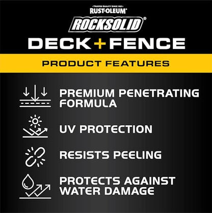 RockSolid Deck & Fence Natural Protective Stain & Sealer - color: Natural, size: 23 oz Aerosol (Pack of 6)