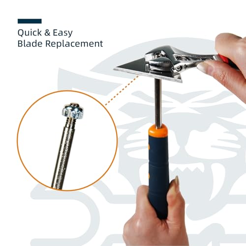 MANUFORE 13-Inch Contour Paint Scraper with 3pcs Different Shapes Blade