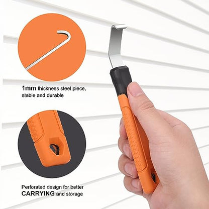 Vinyl Siding Removal Tool with Extra Long Handle- Steel Blade Non-Slip Grip Handle for Installation and Removal Tool Avoid Damaging Vinyl Siding Tool (1)