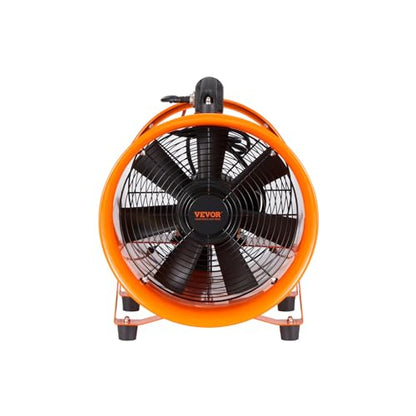VEVOR Air Mover Blower Fan 10 Inch, 1893CFM 380W with 33ft Flexible Duct, Industrial Portable Ventilator Blower/Exhaust - size: 10in-33ft
