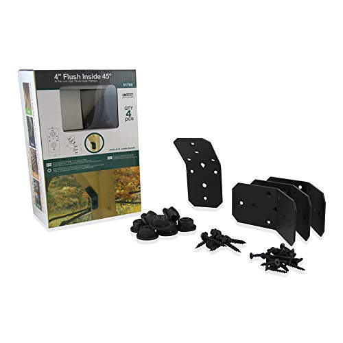 OZCO Ironwood Angle Bracket Kit, 4in, 4 Pieces, Black - style: Ironwood
